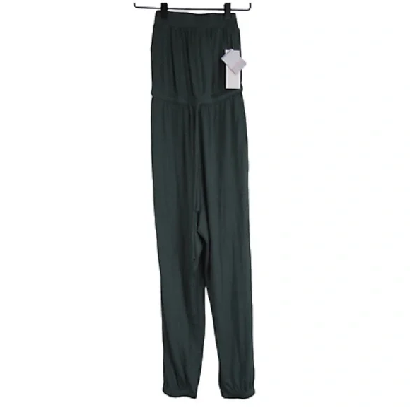 Spiritual Gangster Women's Carmela Rib Cinched Jumpsuit in Dusty Olive NWOT - Picture 2 of 9
